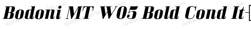 Bodoni MT W05 Bold Cond It字体转换